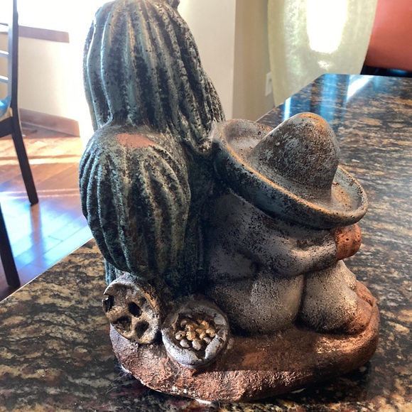 🎄 Ceramic statue, green/brown/silver tones, NEW - Picture 2 of 15